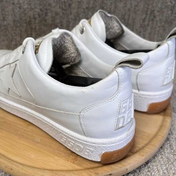 Golden Goose Yeah EU Size 38 Women's 8 Low Top Sneakers White Leather Gum Shoes - Picture 4 of 16